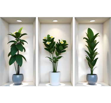 Planten in kleine ruimtes sticker met visuele effecten - TenStickers