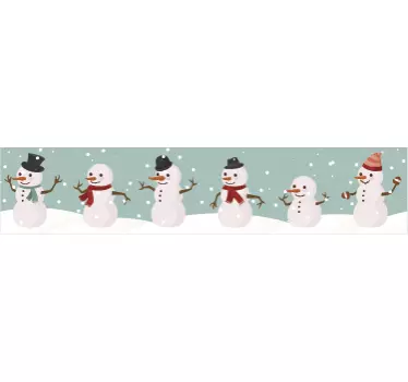 Muursticker sierrand sneeuwpoppen - TenStickers