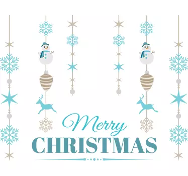 Sticker merry christmas - TenStickers