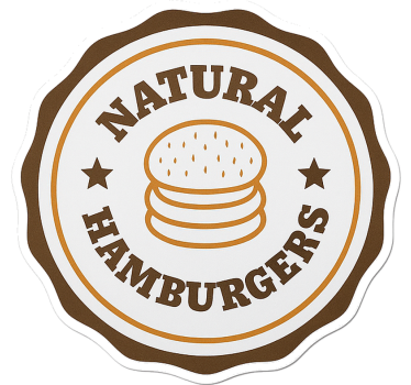 Natuurlijke hamburgers restaurant sticker - TenStickers