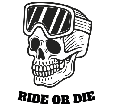 Rijden of sterven caravan sticker - TenStickers