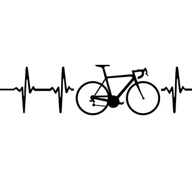 Sticker fiets hartslag - TenStickers