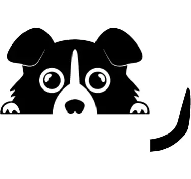 Schakelaar sticker hondje verstopt - TenStickers