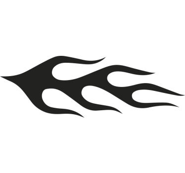 Rode vlammen fiets sticker - TenStickers
