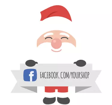 Raamsticker winkel kerst Facebook - TenStickers