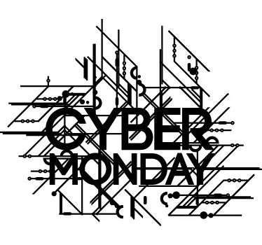 Raamsticker etalage cyber monday - TenStickers