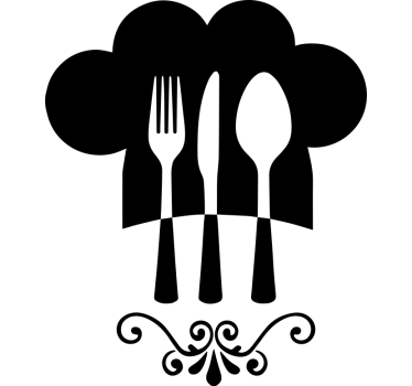 Eenkleurige elegante cutter keuken muursticker - TenStickers