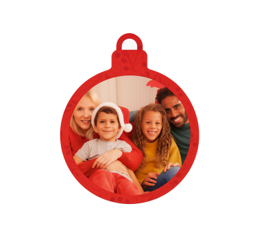 Gepersonaliseerde kerstbal raamsticker - TenStickers
