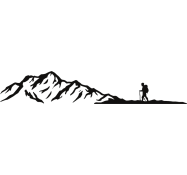 Bergwandelzijde caravan sticker - TenStickers