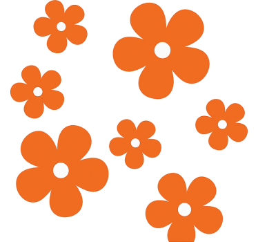 Eenvoudige bloemen fiets sticker - TenStickers