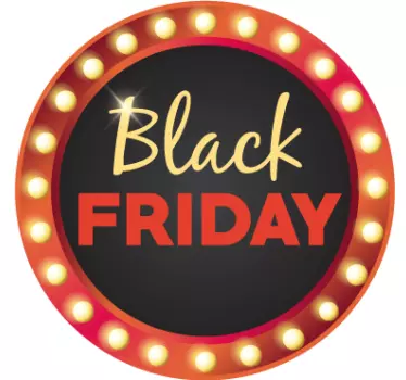 Black friday sticker etalage rond - TenStickers