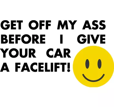 Autosticker facelift tekst - TenStickers