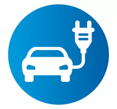 Sticker indicatie electrische auto - TenStickers