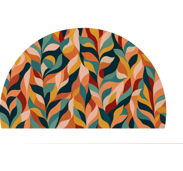 Abstracte jungle vibes slaapkamer muursticker - TenStickers