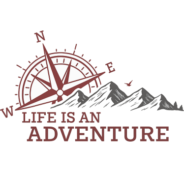 life is an adventure caravan sticker - TenStickers