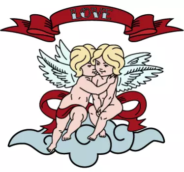 Muursticker engeltjes love - TenStickers