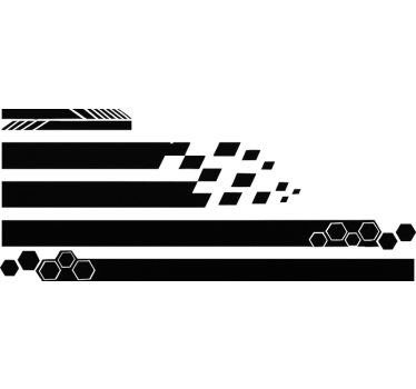 Geometrische snelheidscollectie autosticker - TenStickers