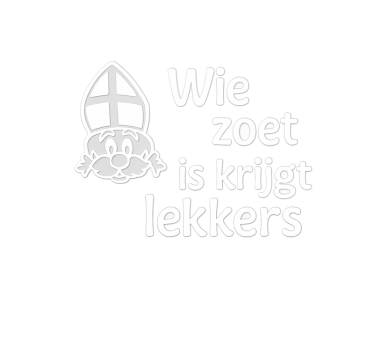 Raamsticker wie zoet krijgt lekkers sinterklaas sticker - TenStickers