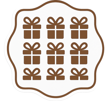 Kadoortjes 9 stuks etalage sticker - TenStickers