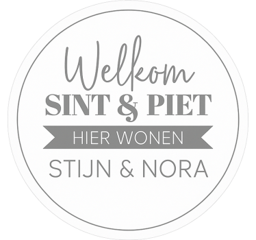 ¨hier wonen¨ rond raamsticker - TenStickers