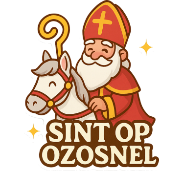 Happy sint op ozosnel raamsticker - TenStickers