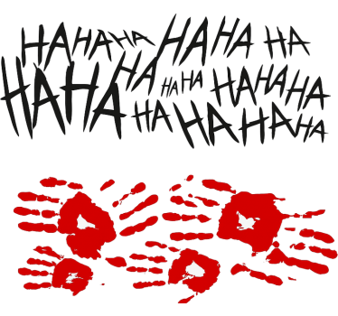 Joker-stijl zijafbeelding autosticker - TenStickers