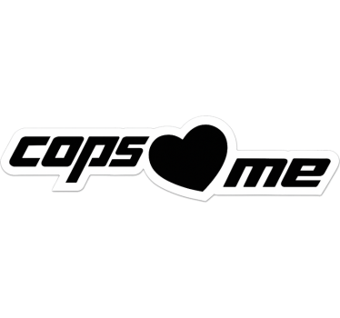 Autosticker politie houdt van mij - TenStickers