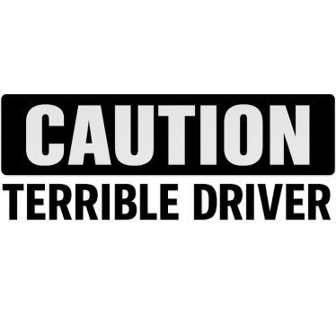 Autosticker voorzichtig vreselijke bestuurder - TenStickers