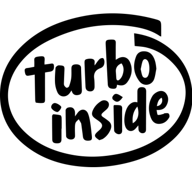 Autosticker turbo binnen citaat - TenStickers