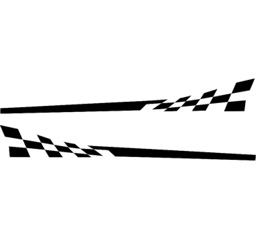 Autosticker racing zijstrepen - TenStickers