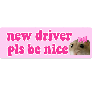 Autosticker nieuwe bestuurder wees aardig - TenStickers