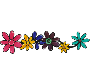 Autosticker bloemenvoertuig wrap - TenStickers