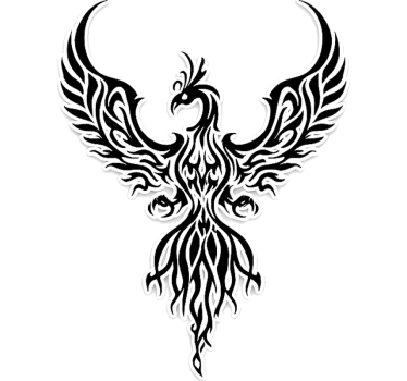 Autosticker witte feniks vinyl sticker - TenStickers