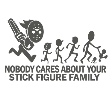 Autosticker grappige stokfiguur - TenStickers