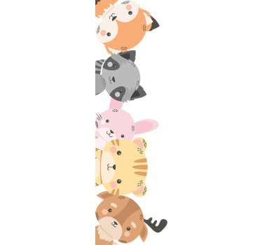 Deursticker bosdieren voor de kinderkamer - TenStickers