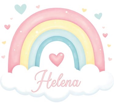 Deursticker regenboog voor kinderkamer - TenStickers