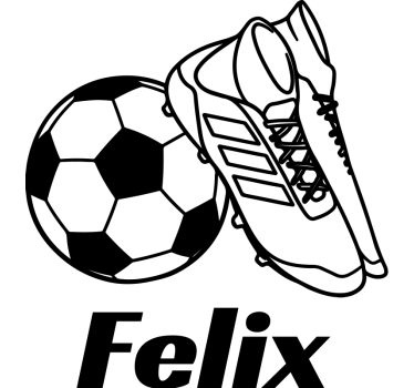 Deursticker voetbalnaam voor kinderkamer - TenStickers