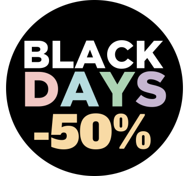 Black friday sticker kleurrijke aangepaste "zwarte dagen" - TenStickers