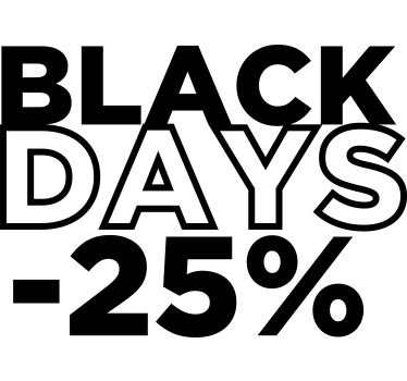 Black friday sticker monokleurige maatwerk "zwarte dagen" - TenStickers