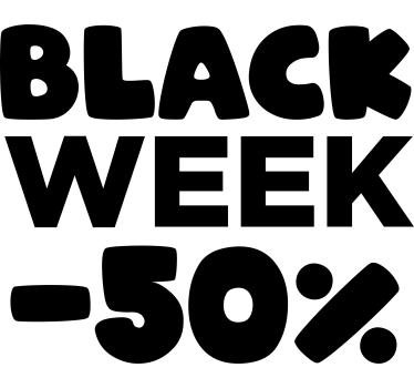 Black friday sticker monokleurig op maat "black week" - TenStickers