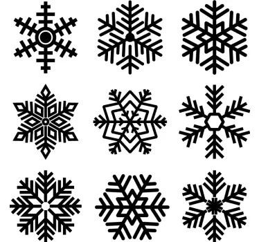 Kerststickers Sneeuwvlokken weergeven - TenStickers