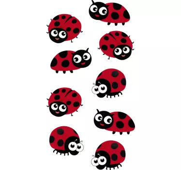 Autosticker schattige lieveheersbeestjes - TenStickers