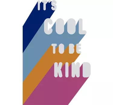 Muurstickers tienerkamer It's cool to be kind quote - TenStickers