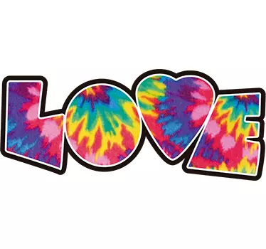 Muursticker love tie dye - TenStickers