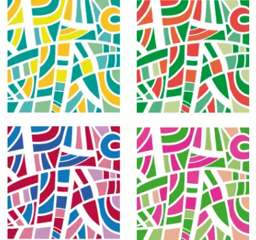 Tegelstickers keuken abstract veelkleurig - TenStickers