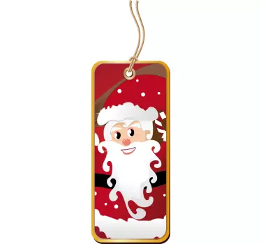 Sticker kerstmis kerstman etiket - TenStickers