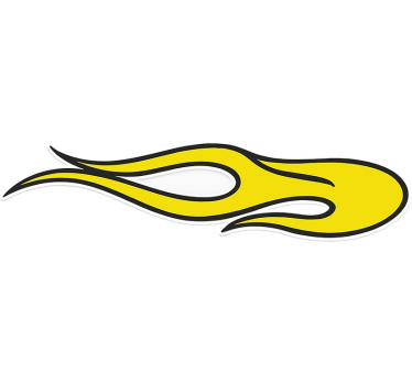 Fiets sticker vlammen - TenStickers