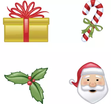 Sticker set kerstmis kerst - TenStickers