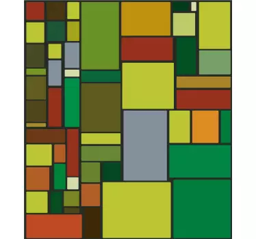 Raamsticker woonkamer glas in lood - TenStickers