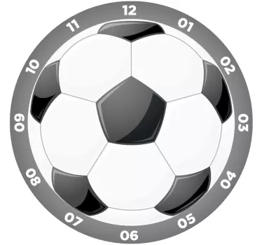 Voetbal klok sticker - TenStickers